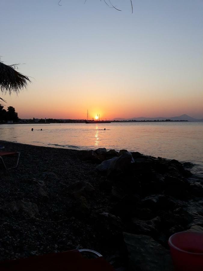 Beach Front Apartment Nea Palatia Dış mekan fotoğraf